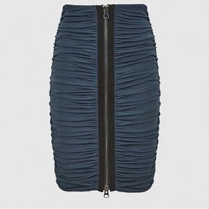 REISS | Tamara Zip Detail Ruched Pencil Skirt